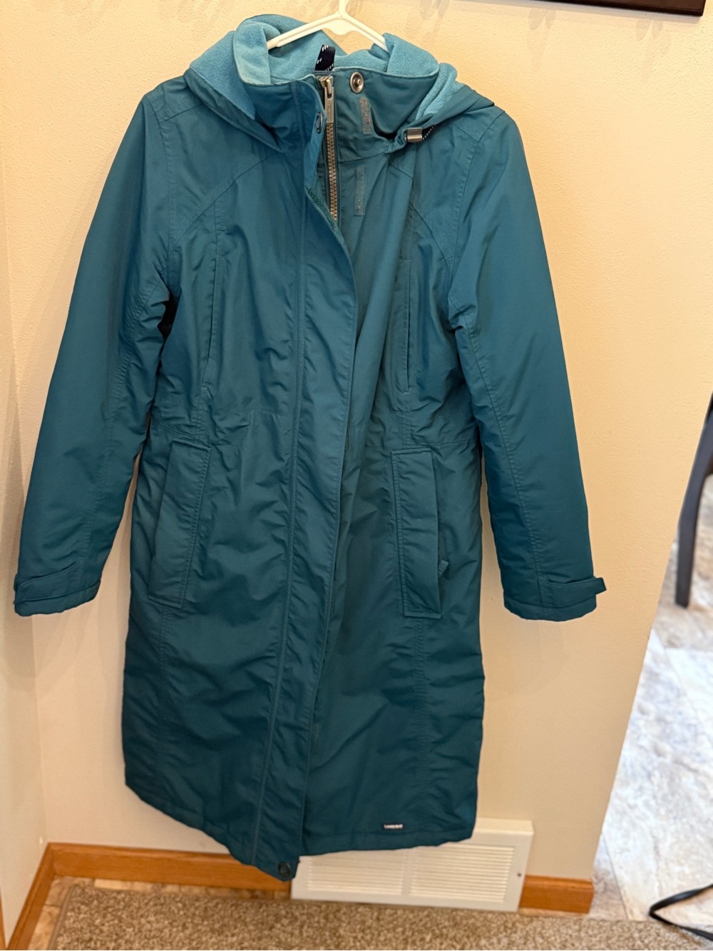 Lands' End Teal Squall Hooded Women's Jacket Sz Small (4-6)